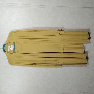 09189 Anthony Originals mustard yellow twinset - tank & long line cardigan XL